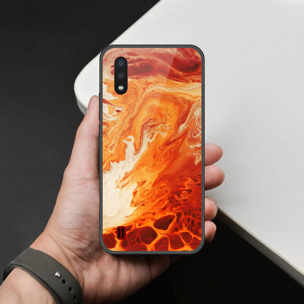 Samsung Galaxy A01 Cover - Mystic Marble Series - HQ Premium Shine Durable Shatterproof Case