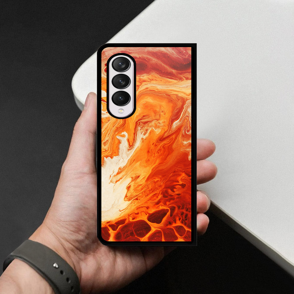 Samsung Galaxy Z Fold 4 5G Cover - Mystic Marble Series - HQ Premium Shine Durable Shatterproof Case