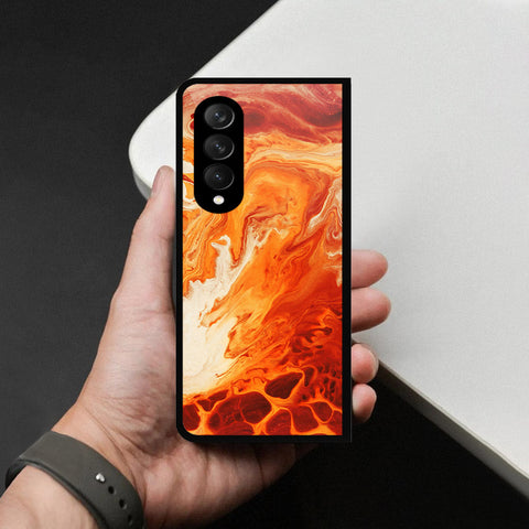 Samsung Galaxy Z Fold 3 5G Cover - Mystic Marble Series - HQ Premium Shine Durable Shatterproof Case