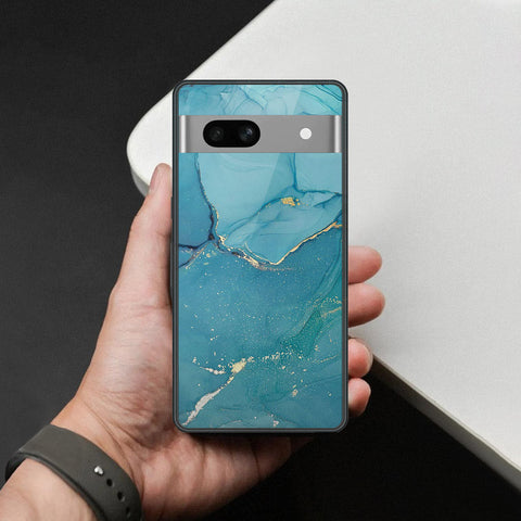 Google Pixel 7a Cover - Mystic Marble Series - HQ Ultra Shine Premium Infinity Glass Soft Silicon Borders Case