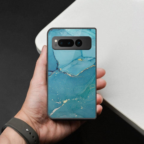 Google Pixel Fold Cover - Mystic Marble Series - HQ Premium Shine Durable Shatterproof Case
