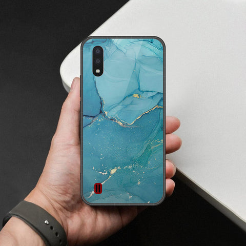 Samsung Galaxy A01 Cover - Mystic Marble Series - HQ Premium Shine Durable Shatterproof Case