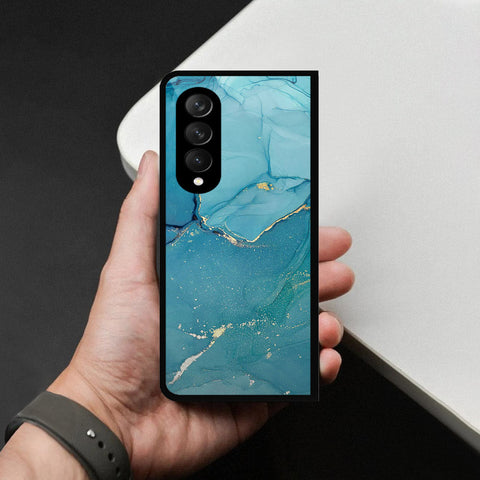 Samsung Galaxy Z Fold 3 5G Cover - Mystic Marble Series - HQ Premium Shine Durable Shatterproof Case