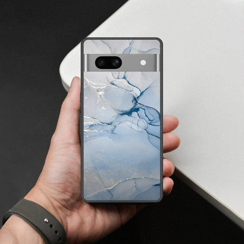 Google Pixel 7a Cover - Mystic Marble Series - HQ Ultra Shine Premium Infinity Glass Soft Silicon Borders Case