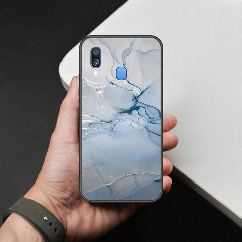 Samsung Galaxy A40 Cover - Mystic Marble Series - HQ Premium Shine Durable Shatterproof Case
