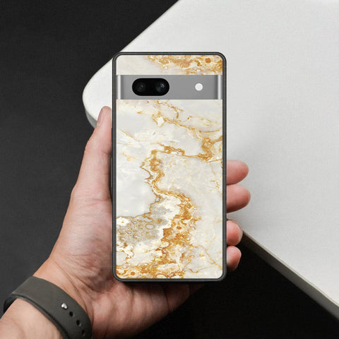 Google Pixel 7a Cover - Mystic Marble Series - HQ Ultra Shine Premium Infinity Glass Soft Silicon Borders Case