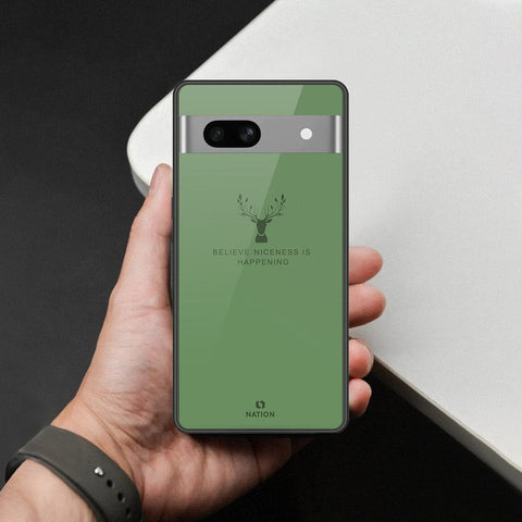 Google Pixel 7a Cover - Nice Series - HQ Ultra Shine Premium Infinity Glass Soft Silicon Borders Case