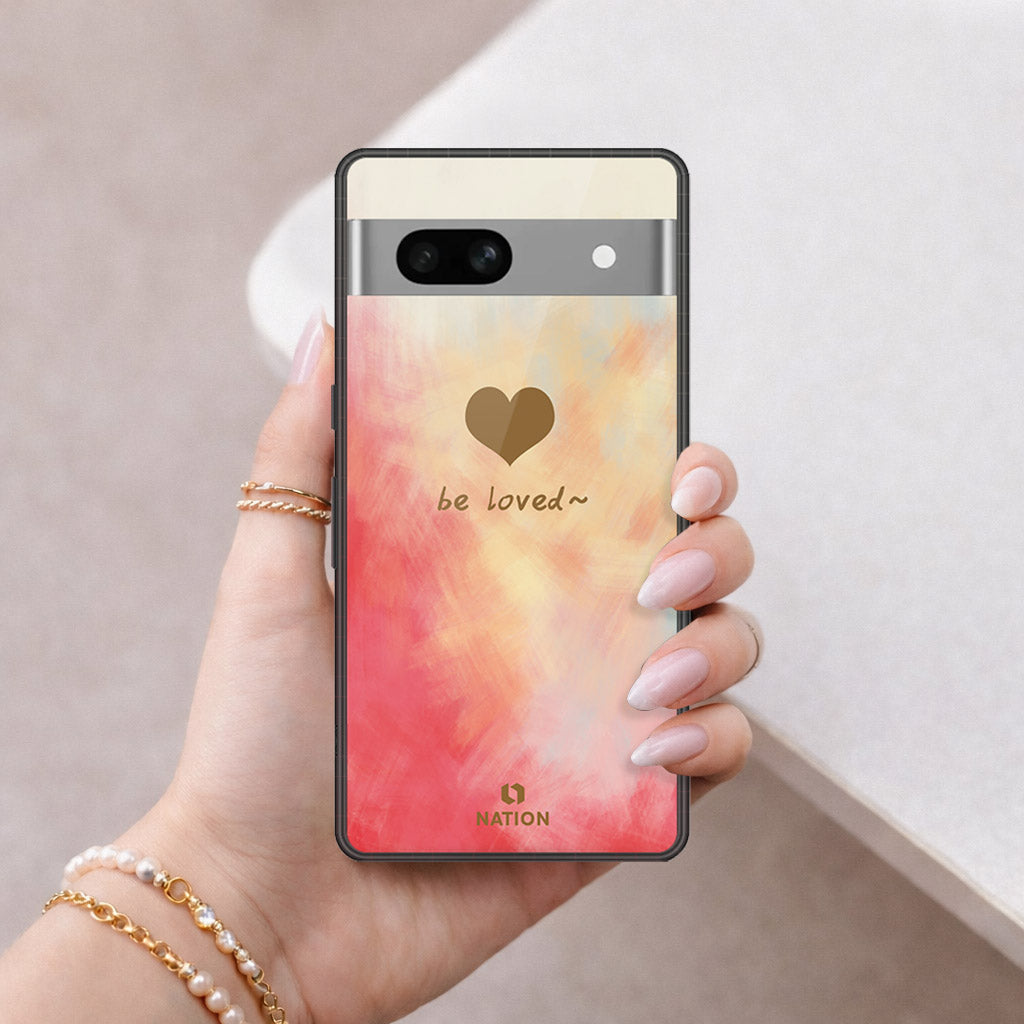 Google Pixel 7a Cover - Onation Heart Series - HQ Ultra Shine Premium Infinity Glass Soft Silicon Borders Case
