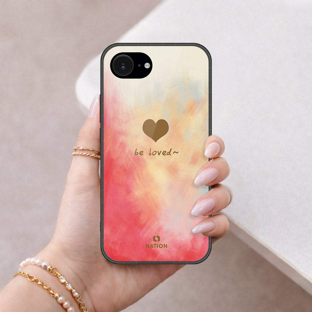 iPhone 16e Cover - Onation Heart Series - HQ Ultra Shine Premium Infinity Glass Soft Silicon Borders Case