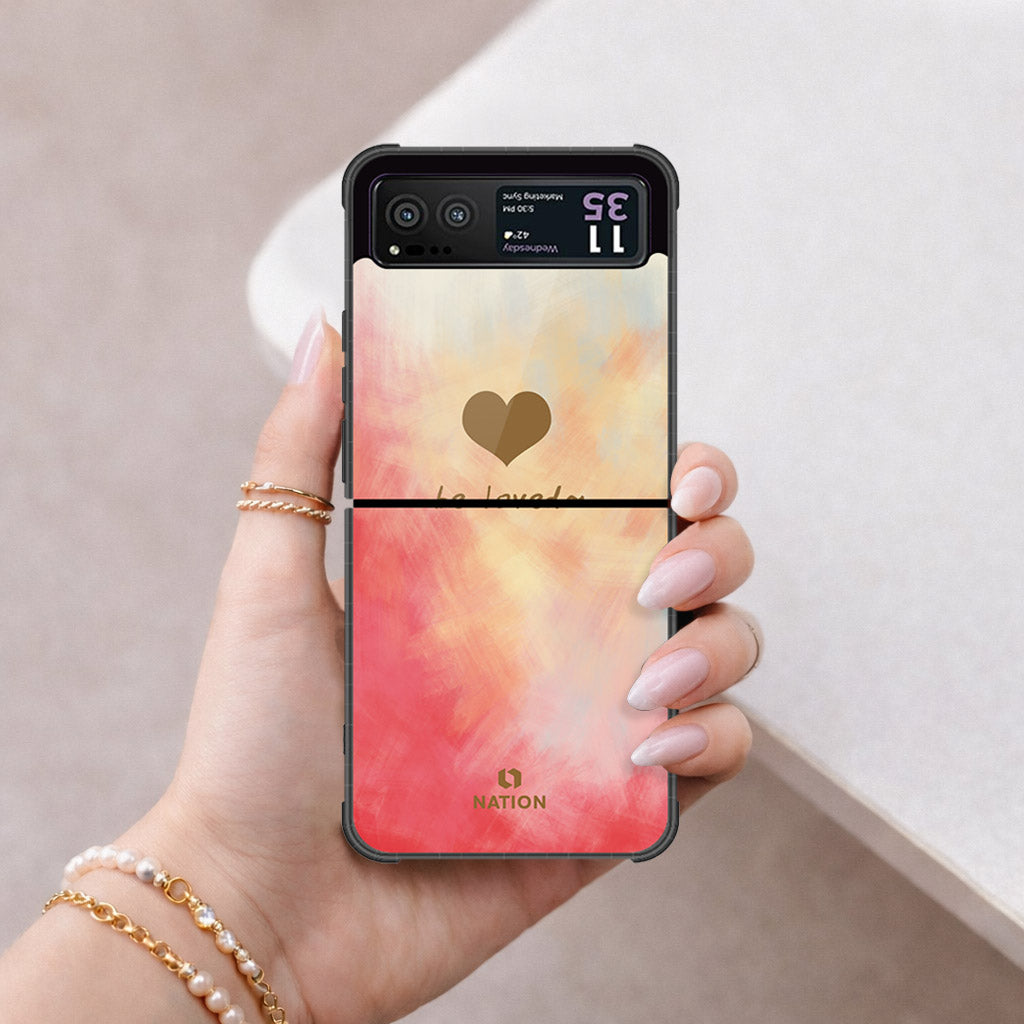 Motorola Razr 40 Cover - Onation Heart Series - HQ Premium Shine Durable Shatterproof Case