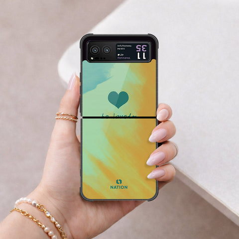 Motorola Razr 40 Cover - Onation Heart Series - HQ Premium Shine Durable Shatterproof Case