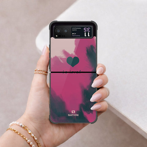 Motorola Razr 40 Cover - Onation Heart Series - HQ Premium Shine Durable Shatterproof Case