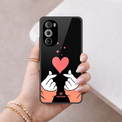 Motorola Edge 30 Pro Cover - Onation Heart Series - HQ Premium Shine Durable Shatterproof Case