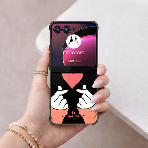 Motorola Razr 40 Ultra Cover - Onation Heart Series - HQ Premium Shine Durable Shatterproof Case
