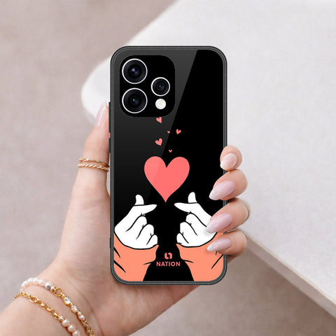 Oppo Reno 15 Cover - Onation Heart Series - HQ Ultra Shine Premium Infinity Glass Soft Silicon Borders Case