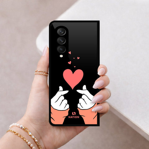 Samsung Galaxy Z Fold 3 5G Cover - Onation Heart Series - HQ Premium Shine Durable Shatterproof Case