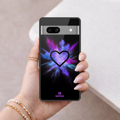 Google Pixel 7a Cover - Onation Heart Series - HQ Ultra Shine Premium Infinity Glass Soft Silicon Borders Case