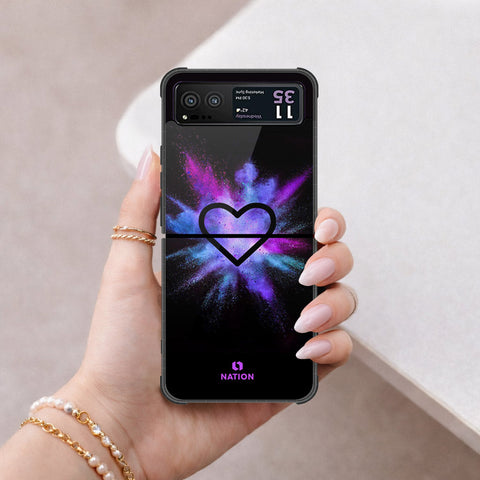 Motorola Razr 40 Cover - Onation Heart Series - HQ Premium Shine Durable Shatterproof Case