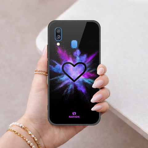 Samsung Galaxy A40 Cover - Onation Heart Series - HQ Premium Shine Durable Shatterproof Case