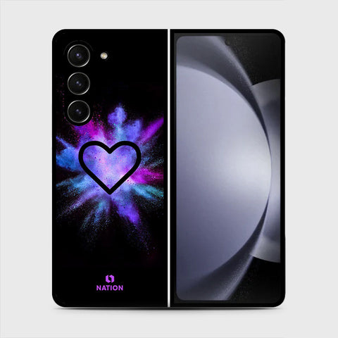Samsung Galaxy Z Fold 5 5G  Cover- Onation Heart Series - HQ Premium Shine Durable Shatterproof Case (Fast Delivery) (SU)