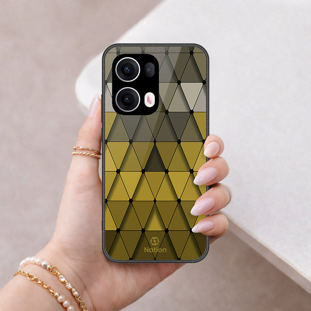 Oppo Reno 13 Pro Cover - ONation Pyramid Series - HQ Premium Shine Durable Shatterproof Case