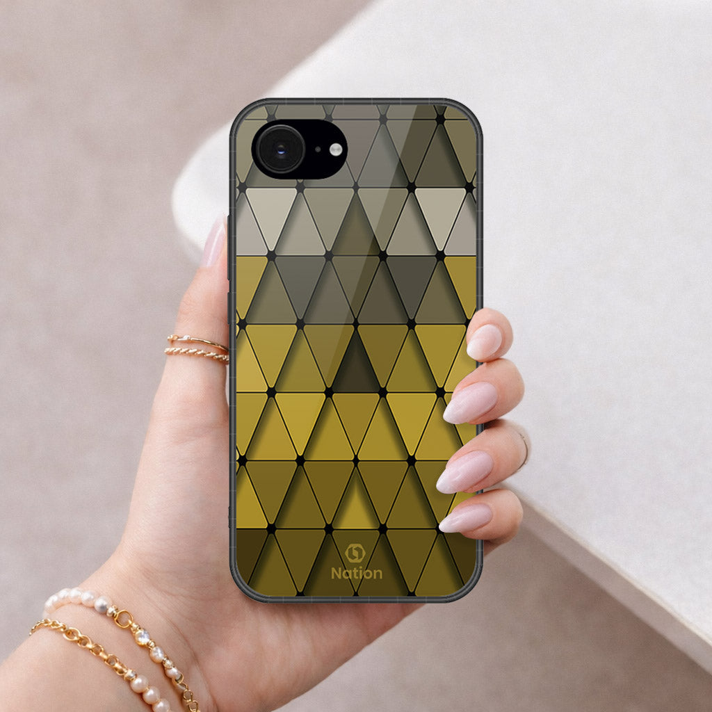 iPhone 18e Cover - ONation Pyramid Series - HQ Ultra Shine Premium Infinity Glass Soft Silicon Borders Case