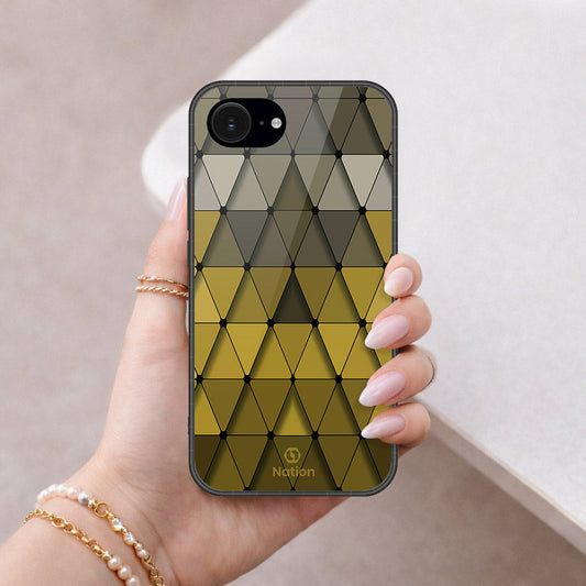 iPhone 16e Cover - ONation Pyramid Series - HQ Ultra Shine Premium Infinity Glass Soft Silicon Borders Case
