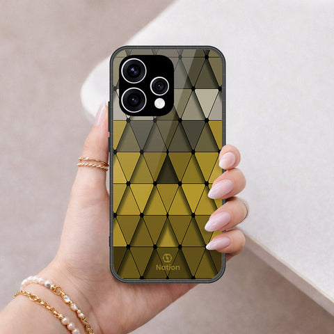 Oppo Reno 15c Cover - ONation Pyramid Series - HQ Ultra Shine Premium Infinity Glass Soft Silicon Borders Case