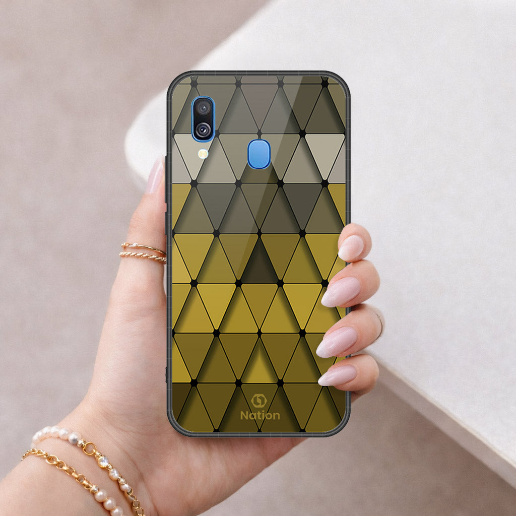 Samsung Galaxy A40 Cover - ONation Pyramid Series - HQ Premium Shine Durable Shatterproof Case