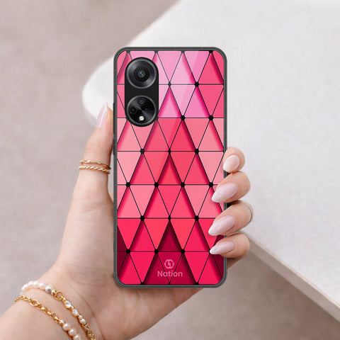 Oppo A1 Cover - ONation Pyramid Series - HQ Premium Shine Durable Shatterproof Case