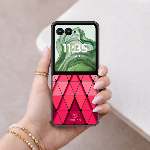 Motorola Razr 50 Ultra Cover - ONation Pyramid Series - HQ Premium Shine Durable Shatterproof Case