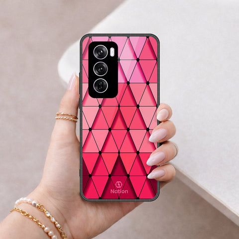 Oppo Reno 12 Pro Cover - ONation Pyramid Series - HQ Premium Shine Durable Shatterproof Case