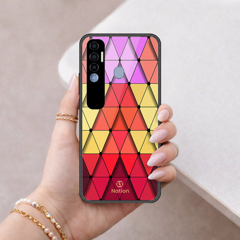 Tecno Spark 7 Pro Cover - ONation Pyramid Series - HQ Premium Shine Durable Shatterproof Case