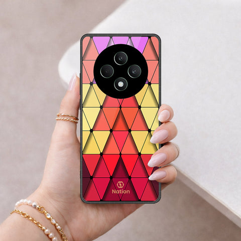 Oppo Reno 12F Cover - ONation Pyramid Series - HQ Premium Shine Durable Shatterproof Case