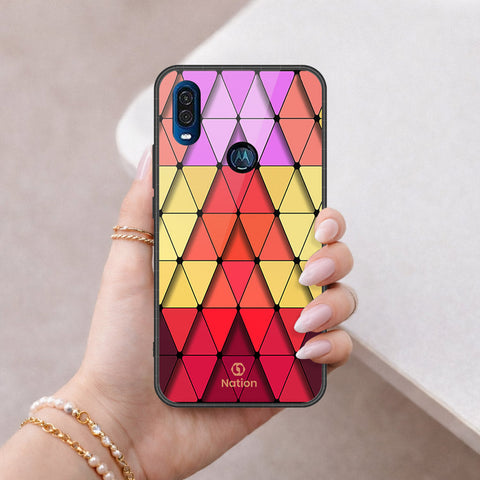 Motorola One Vision Cover - ONation Pyramid Series - HQ Premium Shine Durable Shatterproof Case
