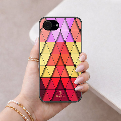 iPhone 18e Cover - ONation Pyramid Series - HQ Ultra Shine Premium Infinity Glass Soft Silicon Borders Case