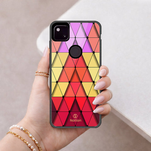 Google Pixel 4a 4G Cover - ONation Pyramid Series - HQ Premium Shine Durable Shatterproof Case