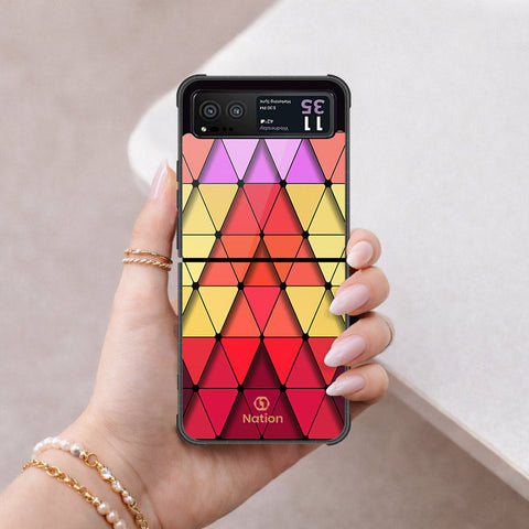 Motorola Razr 40 Cover - ONation Pyramid Series - HQ Premium Shine Durable Shatterproof Case