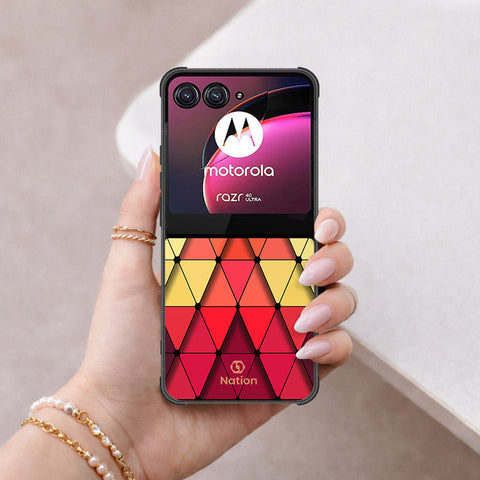 Motorola Razr 40 Ultra Cover - ONation Pyramid Series - HQ Premium Shine Durable Shatterproof Case