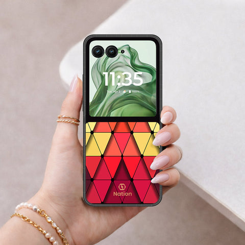 Motorola Razr 50 Cover - ONation Pyramid Series - HQ Premium Shine Durable Shatterproof Case