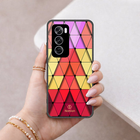 Oppo Reno 12 Pro Cover - ONation Pyramid Series - HQ Premium Shine Durable Shatterproof Case