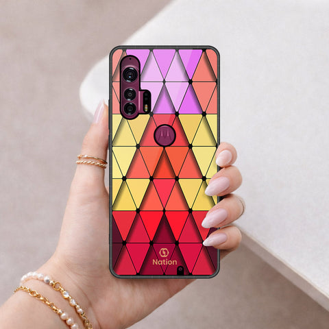 Motorola Edge Plus Cover - ONation Pyramid Series - HQ Premium Shine Durable Shatterproof Case