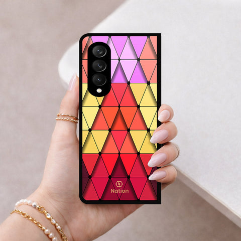 Samsung Galaxy Z Fold 3 5G Cover - ONation Pyramid Series - HQ Premium Shine Durable Shatterproof Case