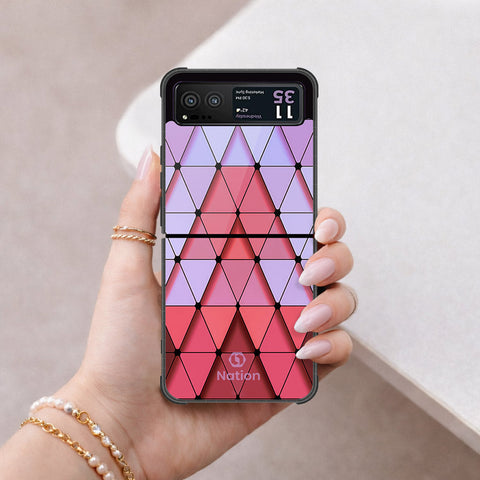 Motorola Razr 40 Cover - ONation Pyramid Series - HQ Premium Shine Durable Shatterproof Case