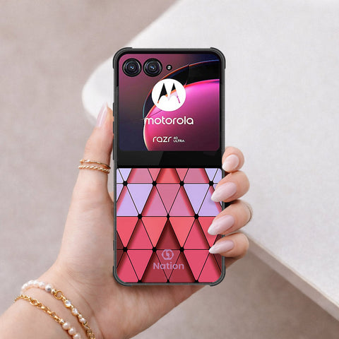 Motorola Razr 40 Ultra Cover - ONation Pyramid Series - HQ Premium Shine Durable Shatterproof Case