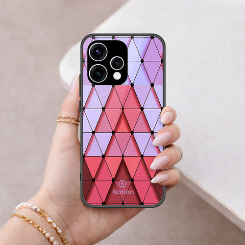 Oppo Reno 15c Cover - ONation Pyramid Series - HQ Ultra Shine Premium Infinity Glass Soft Silicon Borders Case