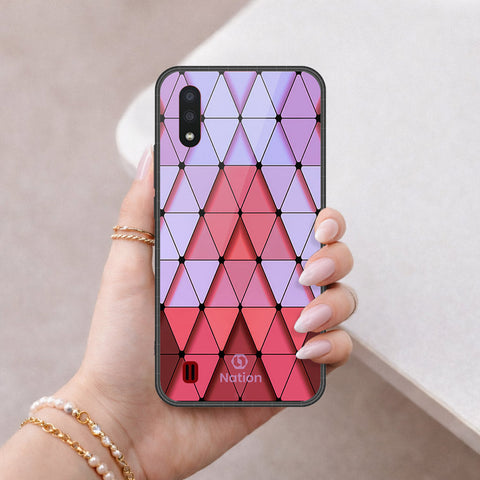 Samsung Galaxy A01 Cover - ONation Pyramid Series - HQ Premium Shine Durable Shatterproof Case