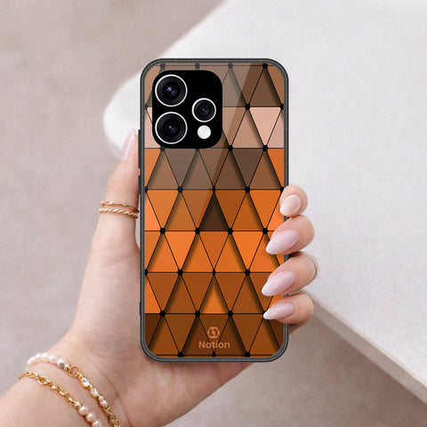 Oppo Reno 15 Cover - ONation Pyramid Series - HQ Ultra Shine Premium Infinity Glass Soft Silicon Borders Case