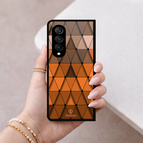 Samsung Galaxy Z Fold 3 5G Cover - ONation Pyramid Series - HQ Premium Shine Durable Shatterproof Case
