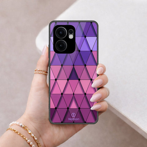 Oppo Reno 13F 4G Cover - ONation Pyramid Series - HQ Premium Shine Durable Shatterproof Case